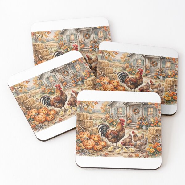 Item preview, Chicken in the fall  designed and sold by Tonyasartprints.