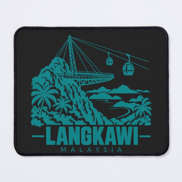 Item preview, Langkawi Malaysia Line Art Coastline Poster designed and sold by CMYKStudio.