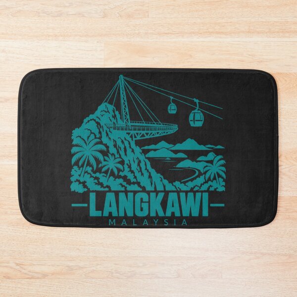 Item preview, Langkawi Malaysia Line Art Coastline Poster designed and sold by CMYKStudio.