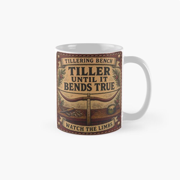 Item preview, Tiller Until It Bends True Bow Tiller Workbench Leather Patch designed and sold by BoosterShop.