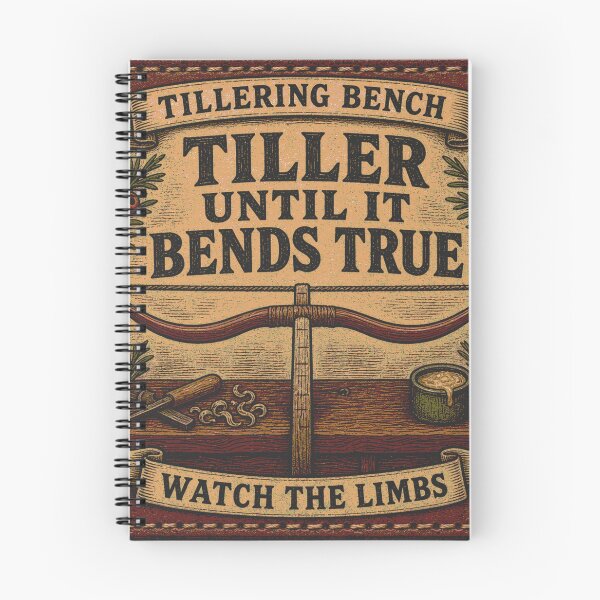 Item preview, Tiller Until It Bends True Bow Tiller Workbench Leather Patch designed and sold by BoosterShop.
