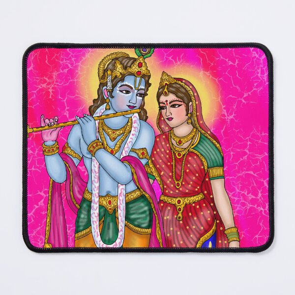 Item preview, Radha Krishna Digital Drawing | Divine Hindu Couple Artwork designed and sold by Harshit_Digital_Arts.