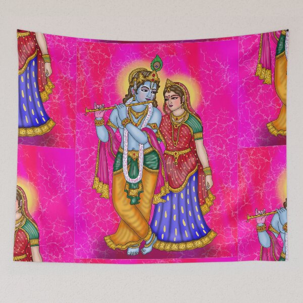 Item preview, Radha Krishna Digital Drawing | Divine Hindu Couple Artwork designed and sold by Harshit_Digital_Arts.