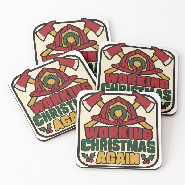 Item preview, Firefighter Gift - Working Christmas Again designed and sold by RedRubyBubble.
