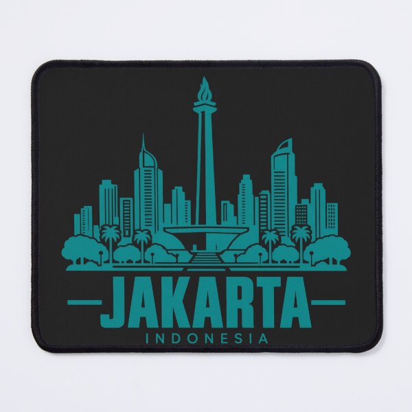 Item preview, Jakarta Indonesia Line Art Skyline Poster designed and sold by CMYKStudio.