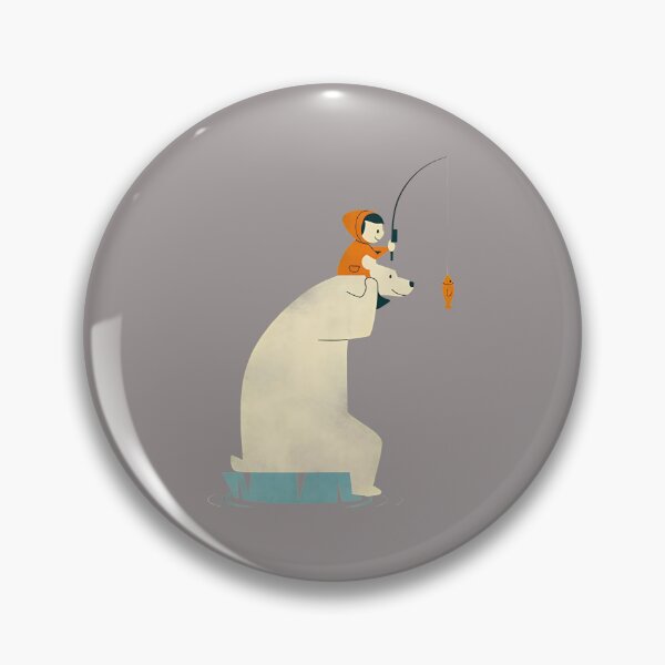 Item preview, Child Riding Polar Bear Fishing Ice Floe-24 designed and sold by WaldemarRohrer.