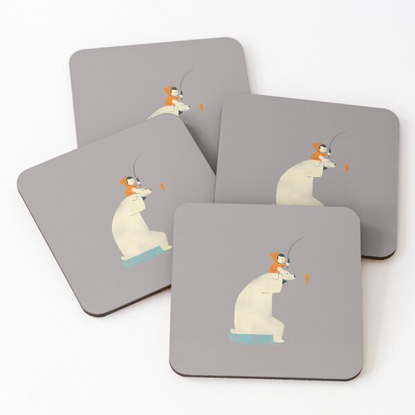 Item preview, Child Riding Polar Bear Fishing Ice Floe-24 designed and sold by WaldemarRohrer.