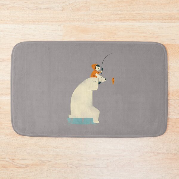 Item preview, Child Riding Polar Bear Fishing Ice Floe-24 designed and sold by WaldemarRohrer.
