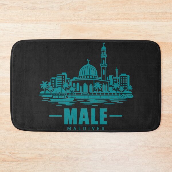 Item preview, Male Maldives Line Art Coastline Poster designed and sold by CMYKStudio.