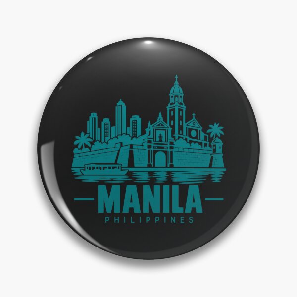 Item preview, Manila Philippines Line Art Skyline Poster designed and sold by CMYKStudio.