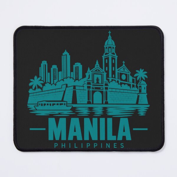Item preview, Manila Philippines Line Art Skyline Poster designed and sold by CMYKStudio.