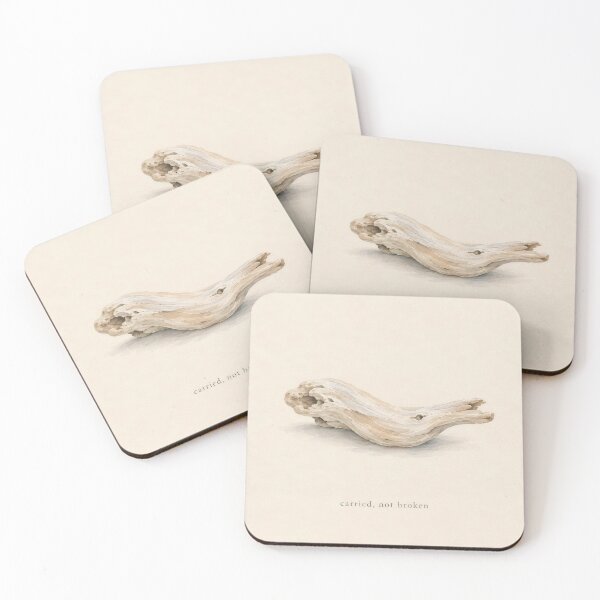 Item preview, Carried Not Broken Driftwood Illustration | Coastal Wall Art designed and sold by FixationStudio.