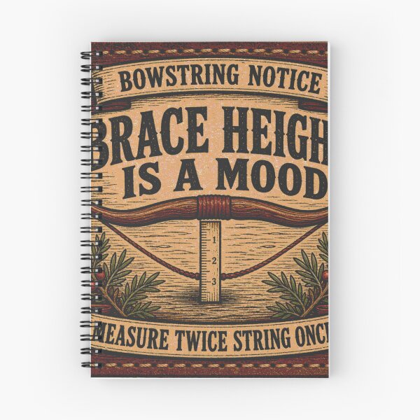 Item preview, Brace Height Is A Mood Standhoehe Lustiger Bogenschütze Leder Patch designed and sold by BoosterShop.