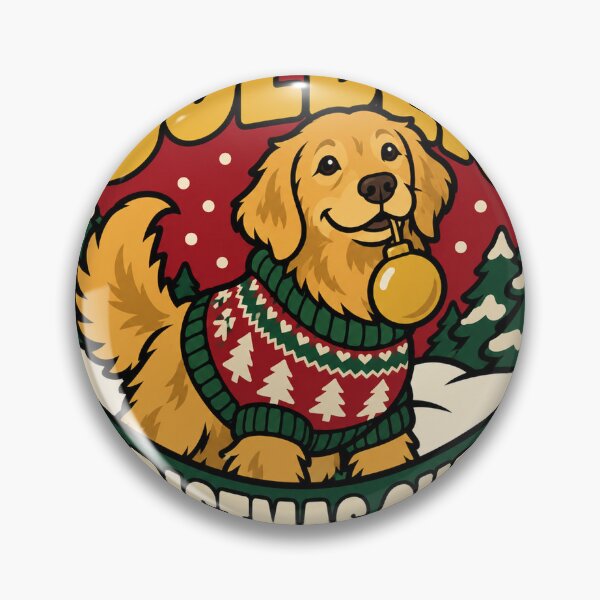 Item preview, Golden Retriever Gift - Golden Christmas Cheer designed and sold by RedRubyBubble.