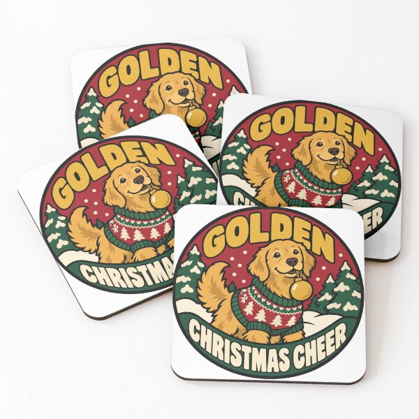 Item preview, Golden Retriever Gift - Golden Christmas Cheer designed and sold by RedRubyBubble.
