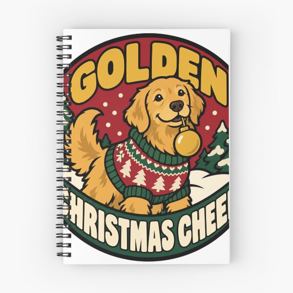 Item preview, Golden Retriever Gift - Golden Christmas Cheer designed and sold by RedRubyBubble.