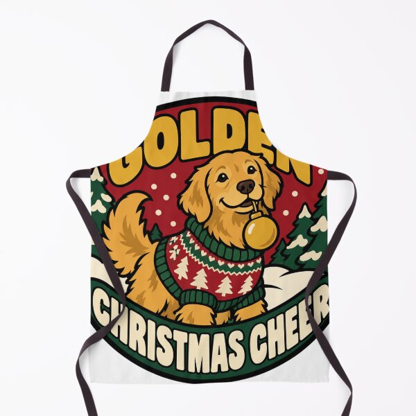 Item preview, Golden Retriever Gift - Golden Christmas Cheer designed and sold by RedRubyBubble.