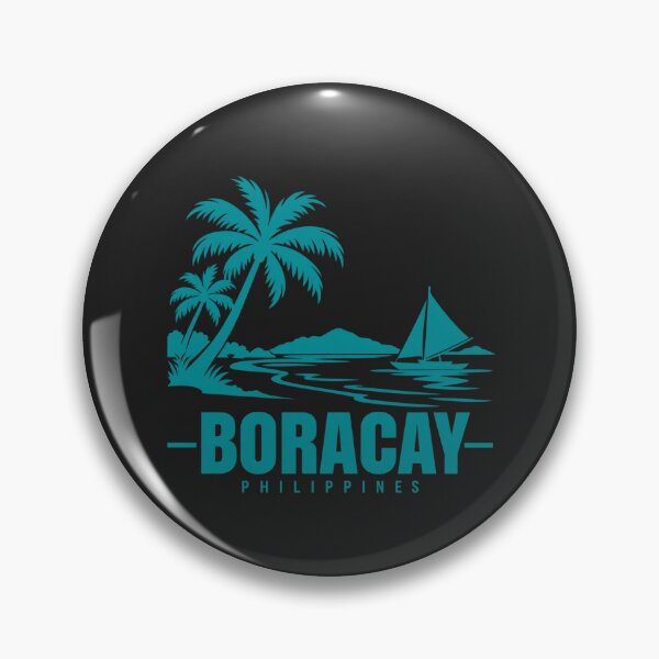 Item preview, Boracay Philippines Line Art Coastline Poster designed and sold by CMYKStudio.