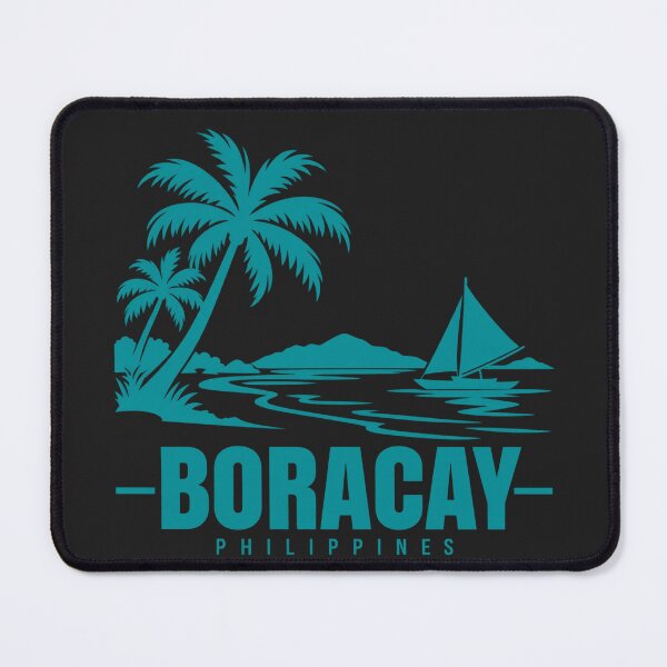 Item preview, Boracay Philippines Line Art Coastline Poster designed and sold by CMYKStudio.