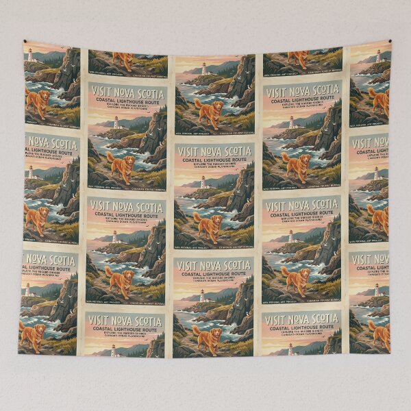 Item preview, Nova Scotia Lighthouse Retriever designed and sold by PictoVibe.