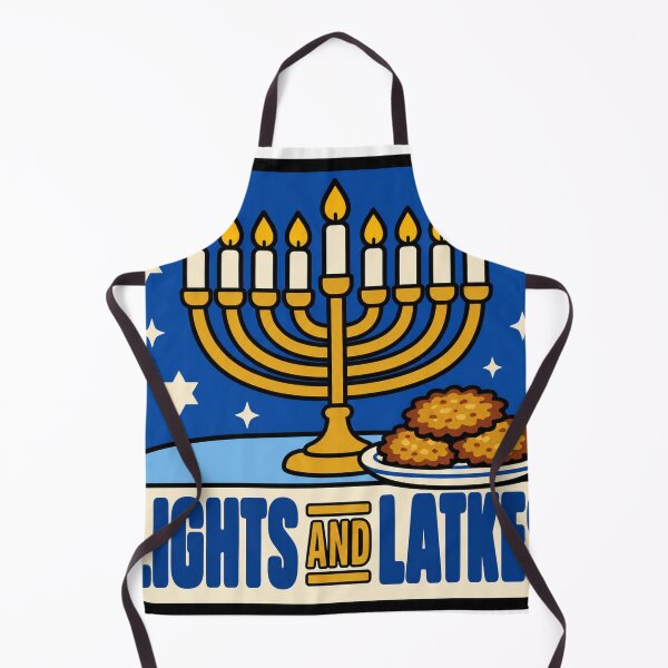Item preview, Hanukkah Gift - Lights And Latkes designed and sold by RedRubyBubble.