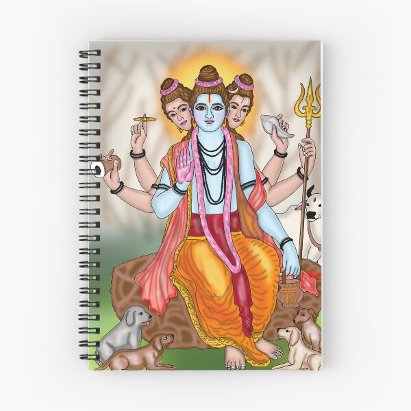 Item preview, Dattatreya Digital Drawing | Hindu Deity Spiritual Artwork designed and sold by Harshit_Digital_Arts.