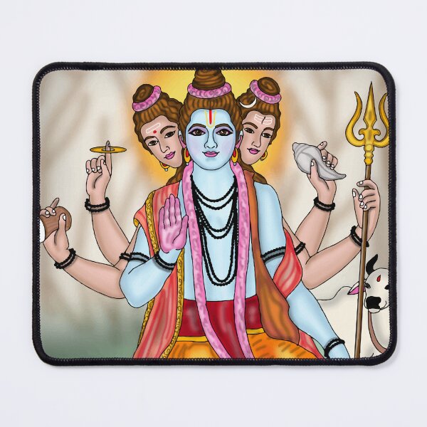 Item preview, Dattatreya Digital Drawing | Hindu Deity Spiritual Artwork designed and sold by Harshit_Digital_Arts.