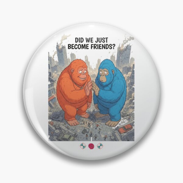 Item preview, Did We Just Become Friends Funny Bigfoot Meme Cartoon Art designed and sold by Whimsy Trail Co.
