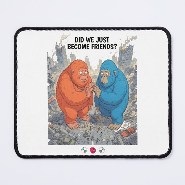 Item preview, Did We Just Become Friends Funny Bigfoot Meme Cartoon Art designed and sold by Whimsy Trail Co.