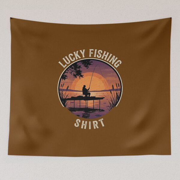 Item preview, Lucky Fishing Shirt  – Funny Fisherman Catfish Humor Art designed and sold by Evelashop.
