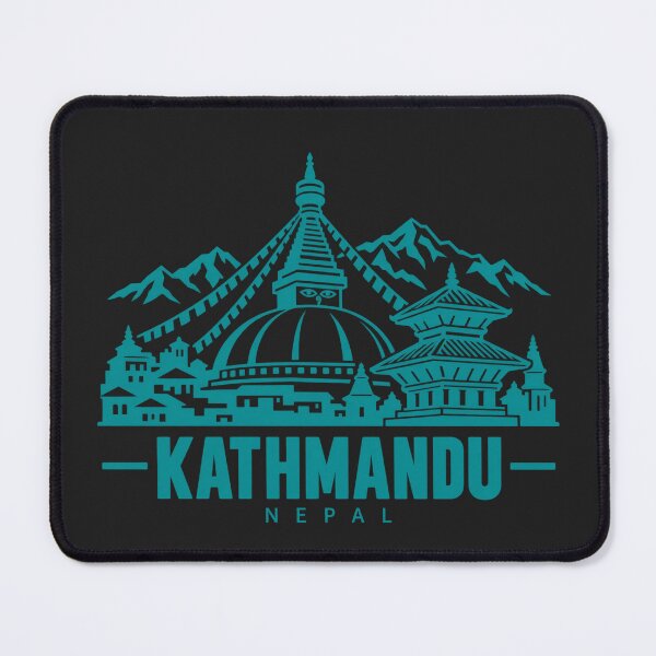 Item preview, Kathmandu Nepal Line Art Landmark Poster designed and sold by CMYKStudio.