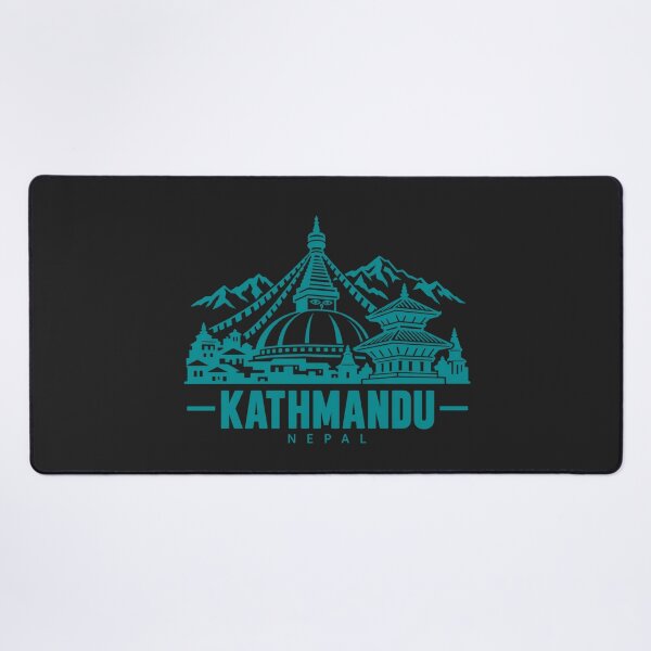 Item preview, Kathmandu Nepal Line Art Landmark Poster designed and sold by CMYKStudio.