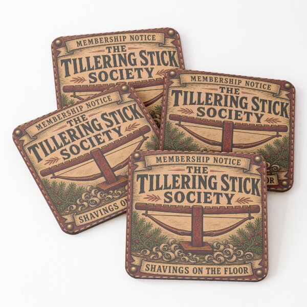 Item preview, The Tillering Stick Society Bowmakers Guild Tillerstock Leather Patch designed and sold by BoosterShop.