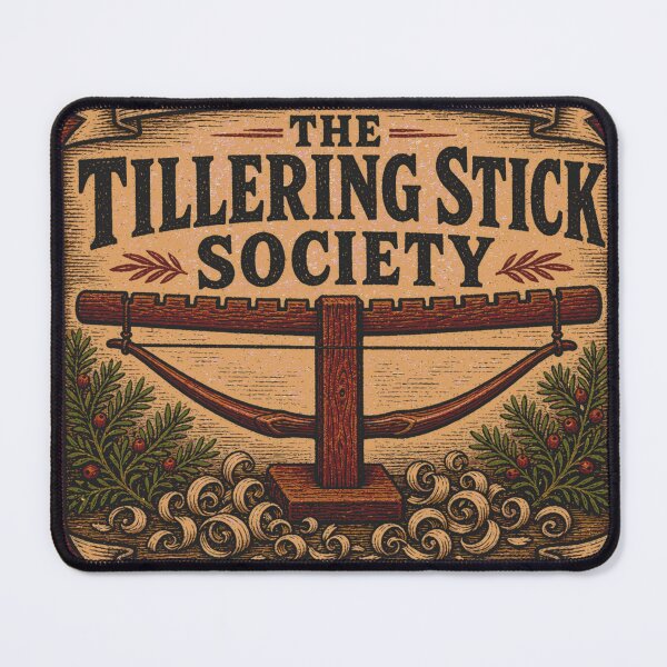 Item preview, The Tillering Stick Society Bowmakers Guild Tillerstock Leather Patch designed and sold by BoosterShop.