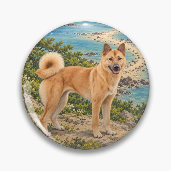 Item preview, Vintage Jindo Dog Rescue Art Graphic designed and sold by RescueHeart10.