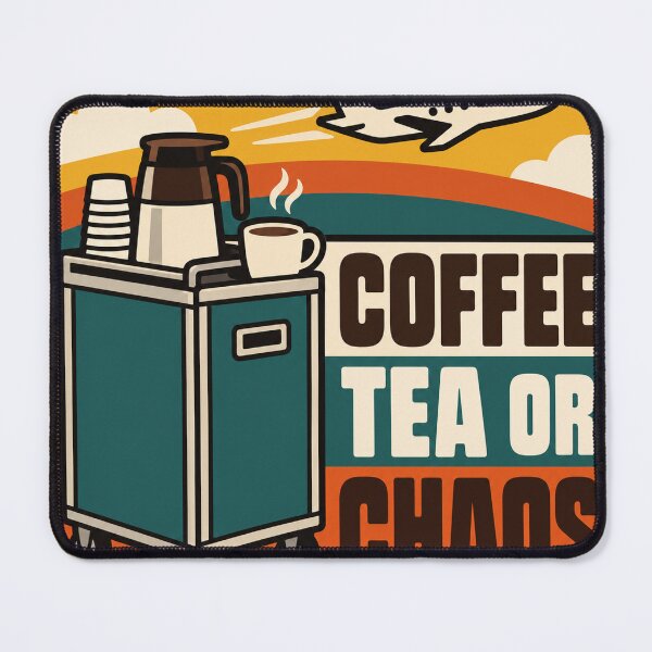 Item preview, Flight Attendant Gift - Coffee Tea Or Chaos designed and sold by RedRubyBubble.