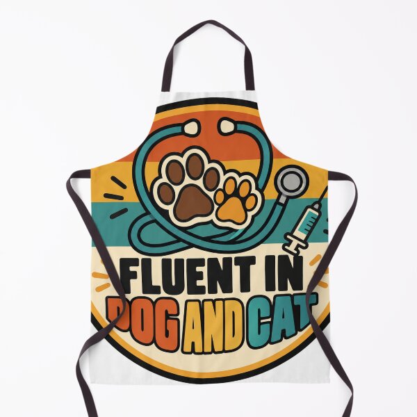Item preview, Vet Tech Gift - Fluent In Dog And Cat designed and sold by RedRubyBubble.