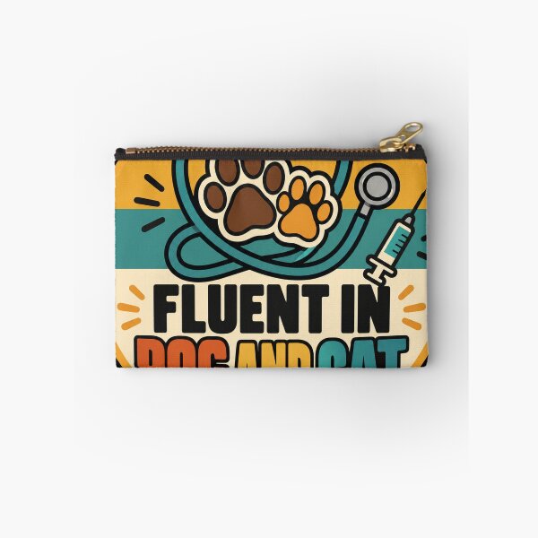 Item preview, Vet Tech Gift - Fluent In Dog And Cat designed and sold by RedRubyBubble.