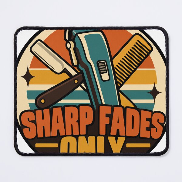 Item preview, Barber Gift - Sharp Fades Only designed and sold by RedRubyBubble.