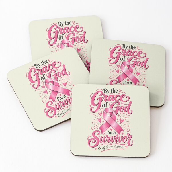 Item preview, By The Grace God I'm A Survivor Breast Cancer Survivor designed and sold by Sallyjoywaxart.