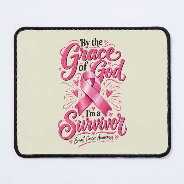 Item preview, By The Grace God I'm A Survivor Breast Cancer Survivor designed and sold by Sallyjoywaxart.