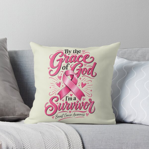 Item preview, By The Grace God I'm A Survivor Breast Cancer Survivor designed and sold by Sallyjoywaxart.