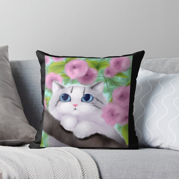 Item preview, Whimsical Cat Among Pink Blossoms designed and sold by Baby-Care.