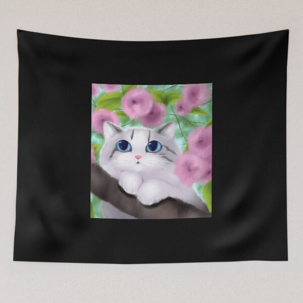 Item preview, Whimsical Cat Among Pink Blossoms designed and sold by Baby-Care.