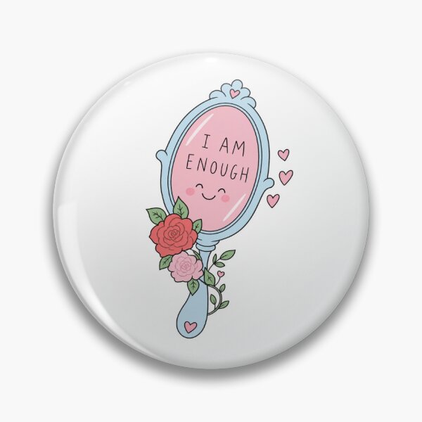 Item preview, I Am Enough Floral Mirror designed and sold by Rosaferra.