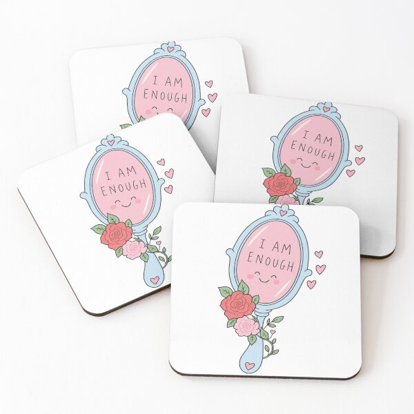 Item preview, I Am Enough Floral Mirror designed and sold by Rosaferra.