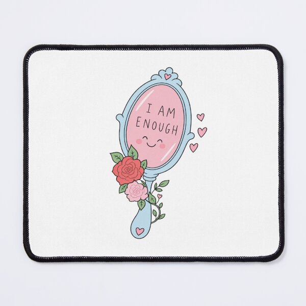 Item preview, I Am Enough Floral Mirror designed and sold by Rosaferra.