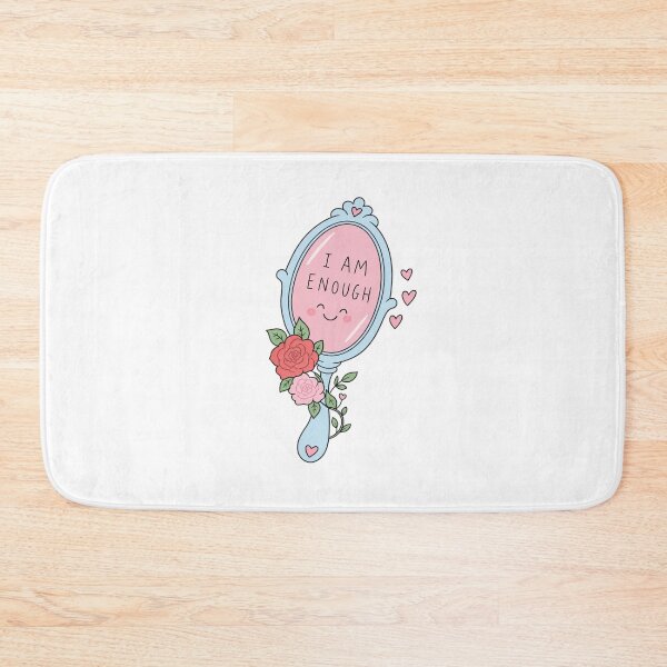 Item preview, I Am Enough Floral Mirror designed and sold by Rosaferra.