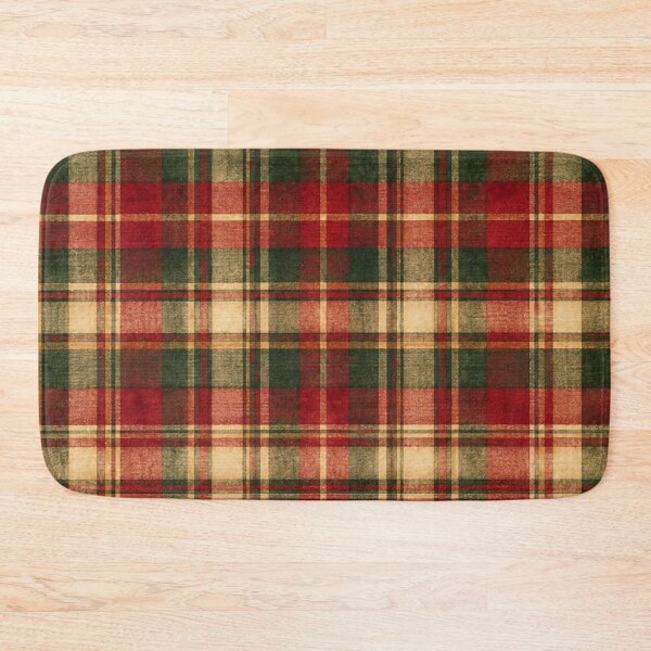 Item preview, Vintage Christmas Tartan Red Green Plaid designed and sold by mycute-stickers.