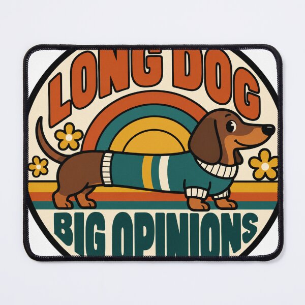 Item preview, Dachshund Gift - Long Dog Big Opinions designed and sold by RedRubyBubble.